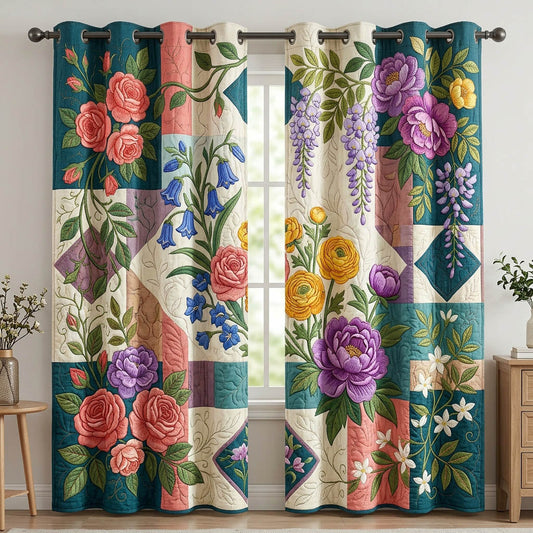 Flower Garden Quilted Curtains GFTONMU1706