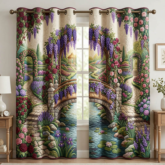 Flower Garden Quilted Curtains GFTONMU1708