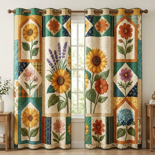 Flower Garden Quilted Curtains GFTONMU1714