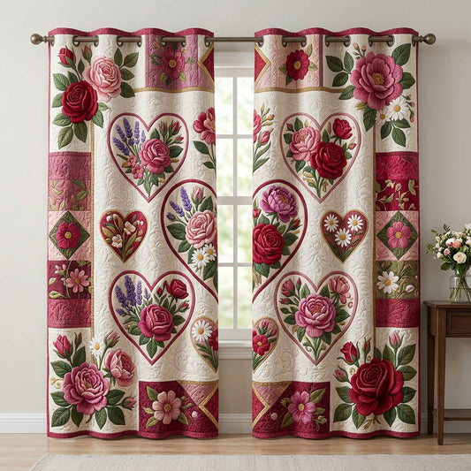 Flower Garden Quilted Curtains GFTONMU1715