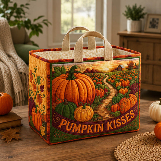 Pumpkin Patch Quilted Storage Basket GFTONMU1752