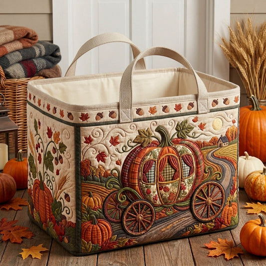 Pumpkin Patch Quilted Storage Basket GFTONMU1754