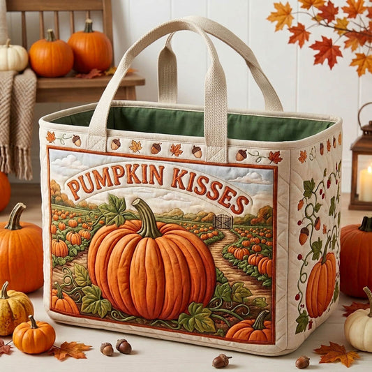 Pumpkin Patch Quilted Storage Basket GFTONMU1760