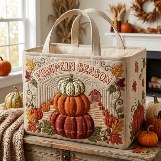 Pumpkin Patch Quilted Storage Basket GFTONMU1761