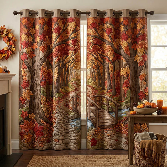 Maple Leaf Quilted Curtains GFTONMU1791
