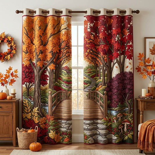 Maple Leaf Quilted Curtains GFTONMU1792