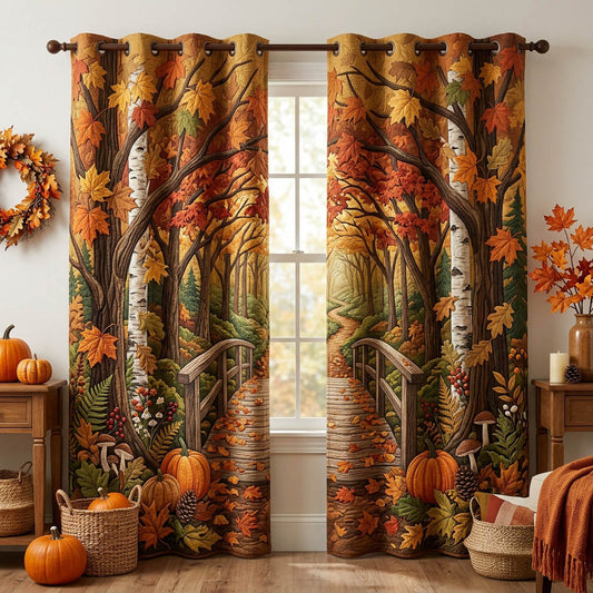 Maple Leaf Quilted Curtains GFTONMU1795
