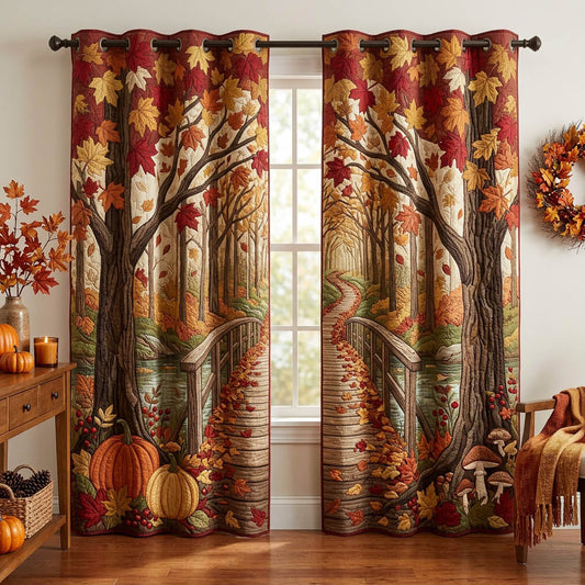 Maple Leaf Quilted Curtains GFTONMU1796