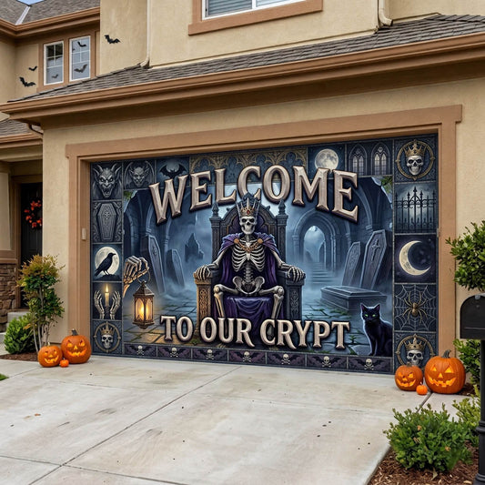 Haunted Skeleton Garage Door Banner GFTONMU1819