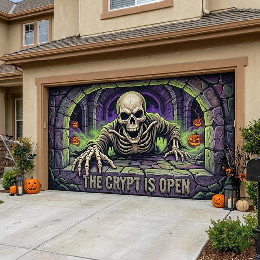 Haunted Skeleton Garage Door Banner GFTONMU1851