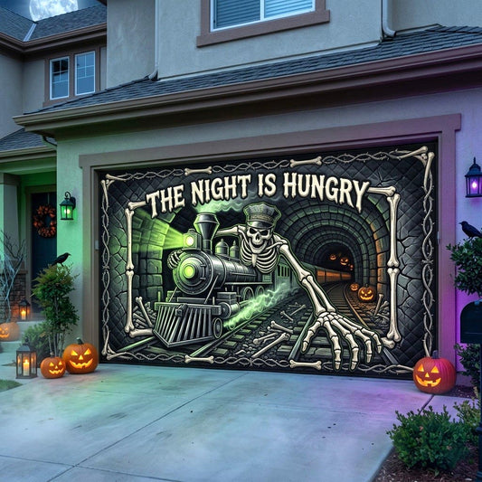Haunted Skeleton Garage Door Banner GFTONMU1852
