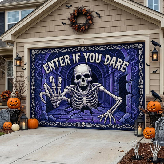 Haunted Skeleton Garage Door Banner GFTONMU1854