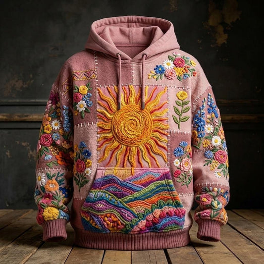 Boho Patchwork Hoodie GFTONMU1891