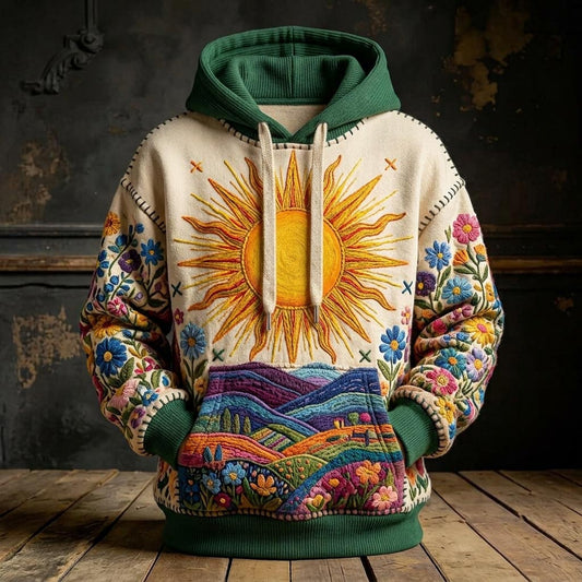 Boho Patchwork Hoodie GFTONMU1892