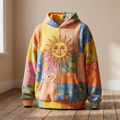 Boho Patchwork Hoodie GFTONMU1893