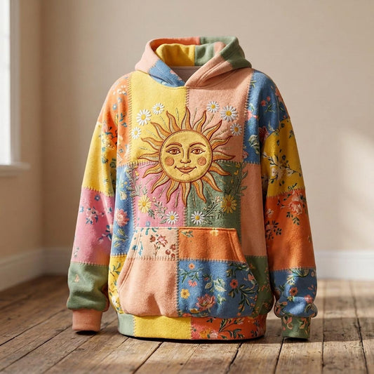 Boho Patchwork Hoodie GFTONMU1893