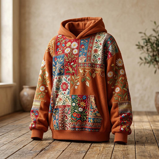 Boho Patchwork Hoodie GFTONMU1895