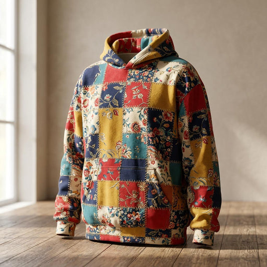 Boho Patchwork Hoodie GFTONMU1896