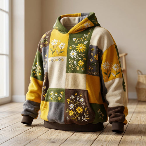 Boho Patchwork Hoodie GFTONMU1898