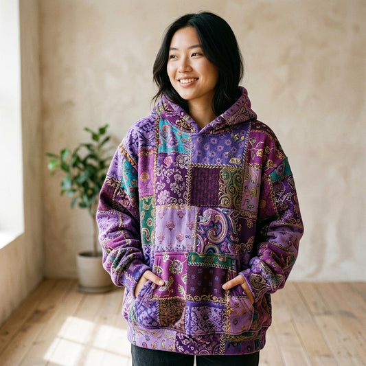 Boho Patchwork Hoodie GFTONMU1900