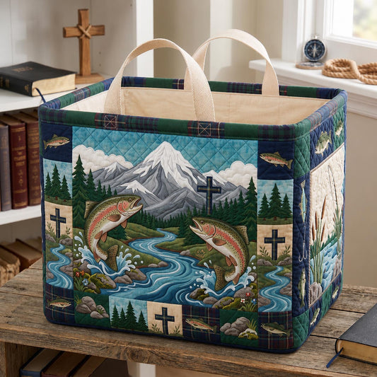 Christian Fishing Quilted Storage Basket GFTONMU2005