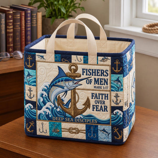 Christian Fishing Quilted Storage Basket GFTONMU2006