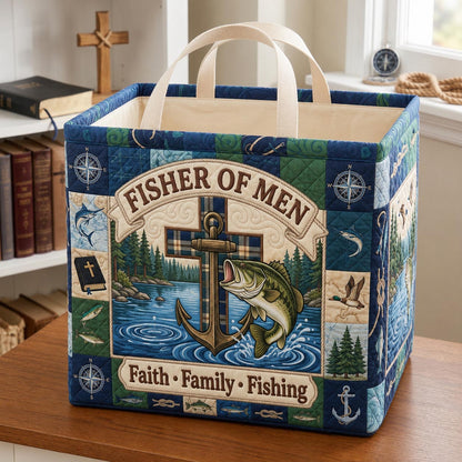 Christian Fishing Quilted Storage Basket GFTONMU2007