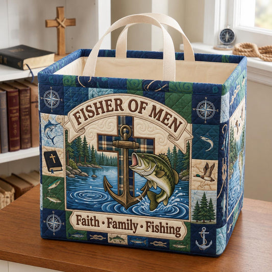 Christian Fishing Quilted Storage Basket GFTONMU2007