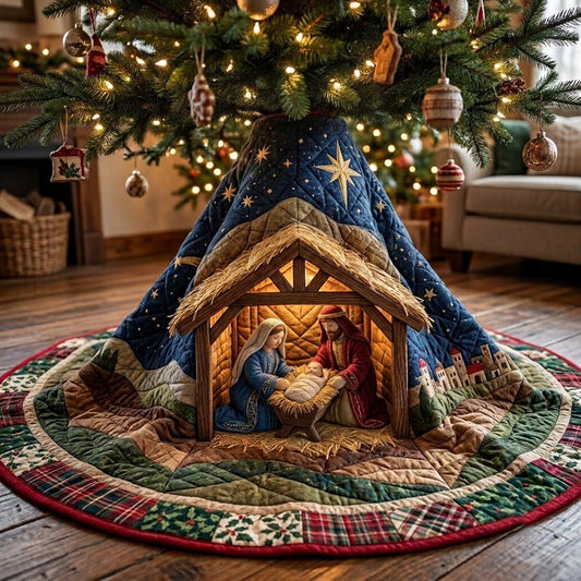 Nativity Scene Quilted Tree Skirt GFTONMU2013