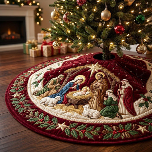 Nativity Scene Quilted Tree Skirt GFTONMU2015