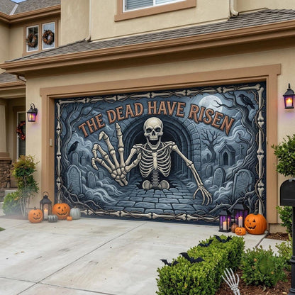 Haunted Skeleton Garage Door Banner GFTONMU2030