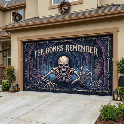 Haunted Skeleton Garage Door Banner GFTONMU2033