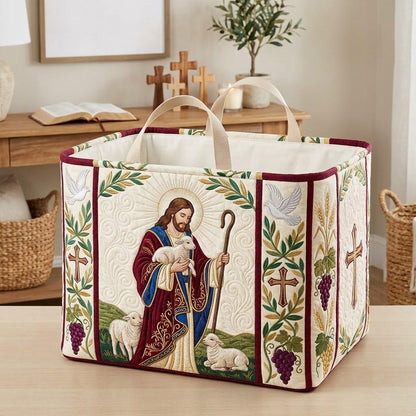 Christian Faith Quilted Storage Basket GFTONMU2037