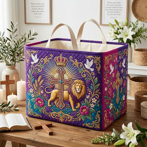 Christian Faith Quilted Storage Basket GFTONMU2038