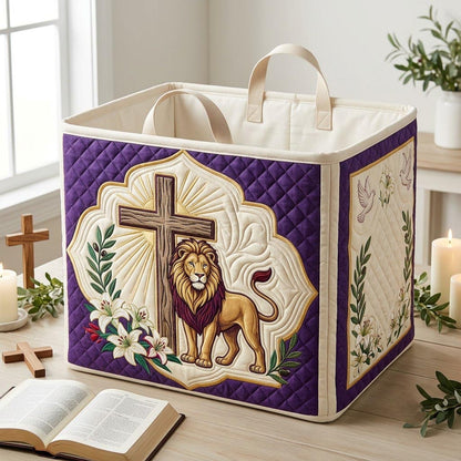 Christian Faith Quilted Storage Basket GFTONMU2041