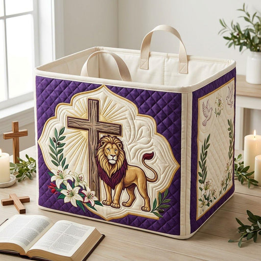 Christian Faith Quilted Storage Basket GFTONMU2041