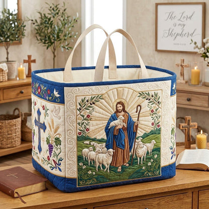 Christian Faith Quilted Storage Basket GFTONMU2044
