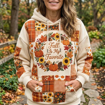 Fall Patchwork Hoodie GFTONMU2126