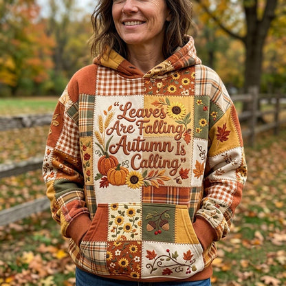 Fall Patchwork Hoodie GFTONMU2127