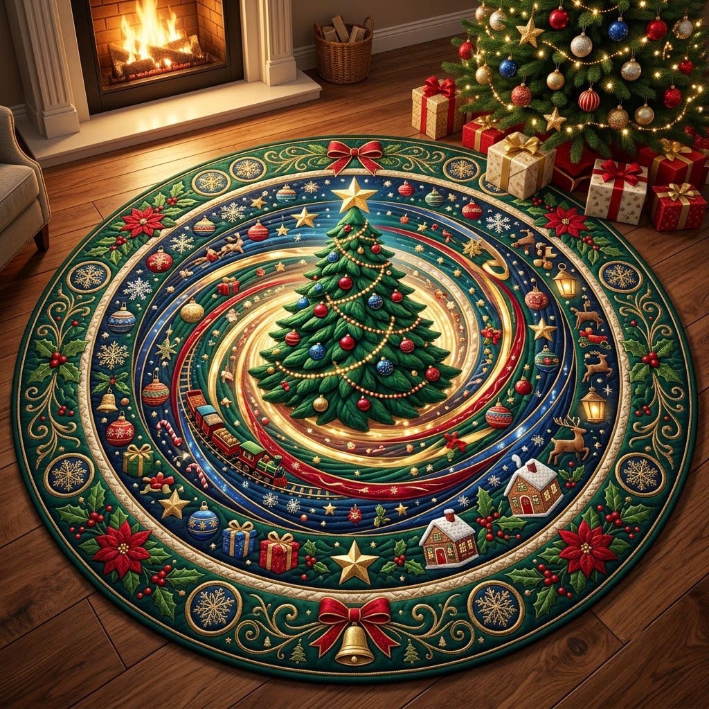 Christmas Quilted Round Mat GFTONMU2156