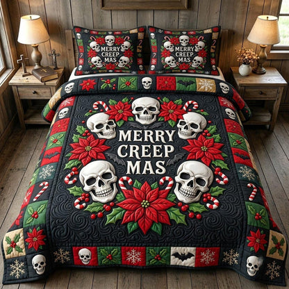 Merry Gothmas 3-Piece Quilted Bedding Set GFTONMU2186