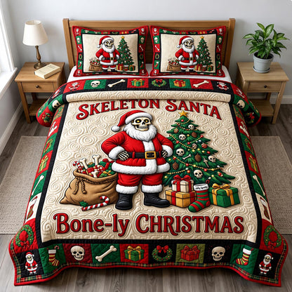 Merry Gothmas 3-Piece Quilted Bedding Set GFTONMU2191