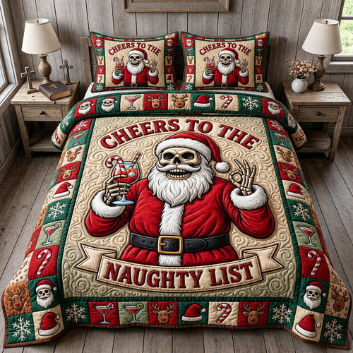 Merry Gothmas 3-Piece Quilted Bedding Set GFTONMU2192