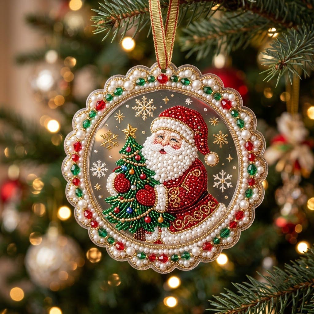Santa Claus Christmas Mica Ornament GFTONMU2226
