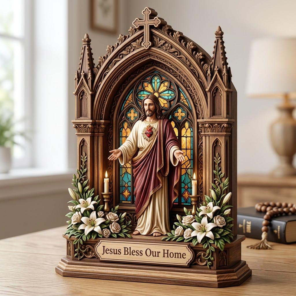 Jesus Bless Wooden Block 3-Layers GFTONMU2292