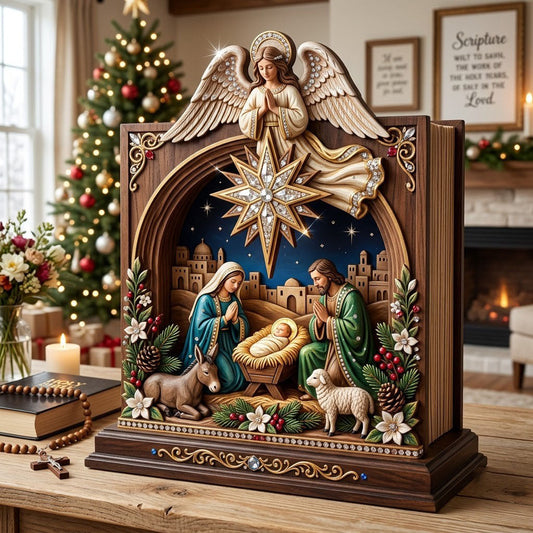 Nativity Scene Wooden Block 3-Layers GFTONMU2320