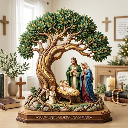 Nativity Scene Wooden Block 3-Layers GFTONMU2321