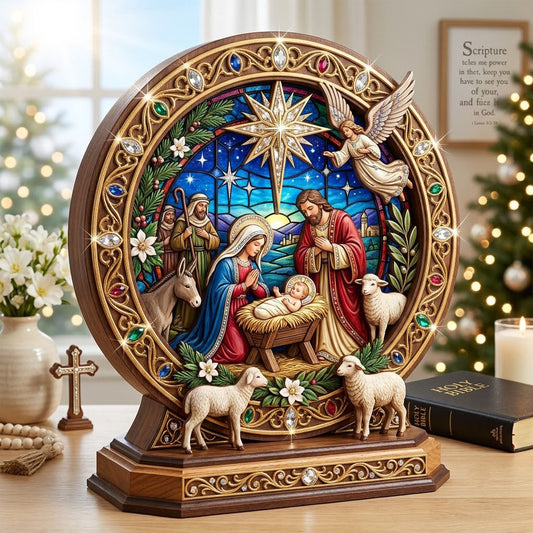 Nativity Scene Wooden Block 3-Layers GFTONMU2323