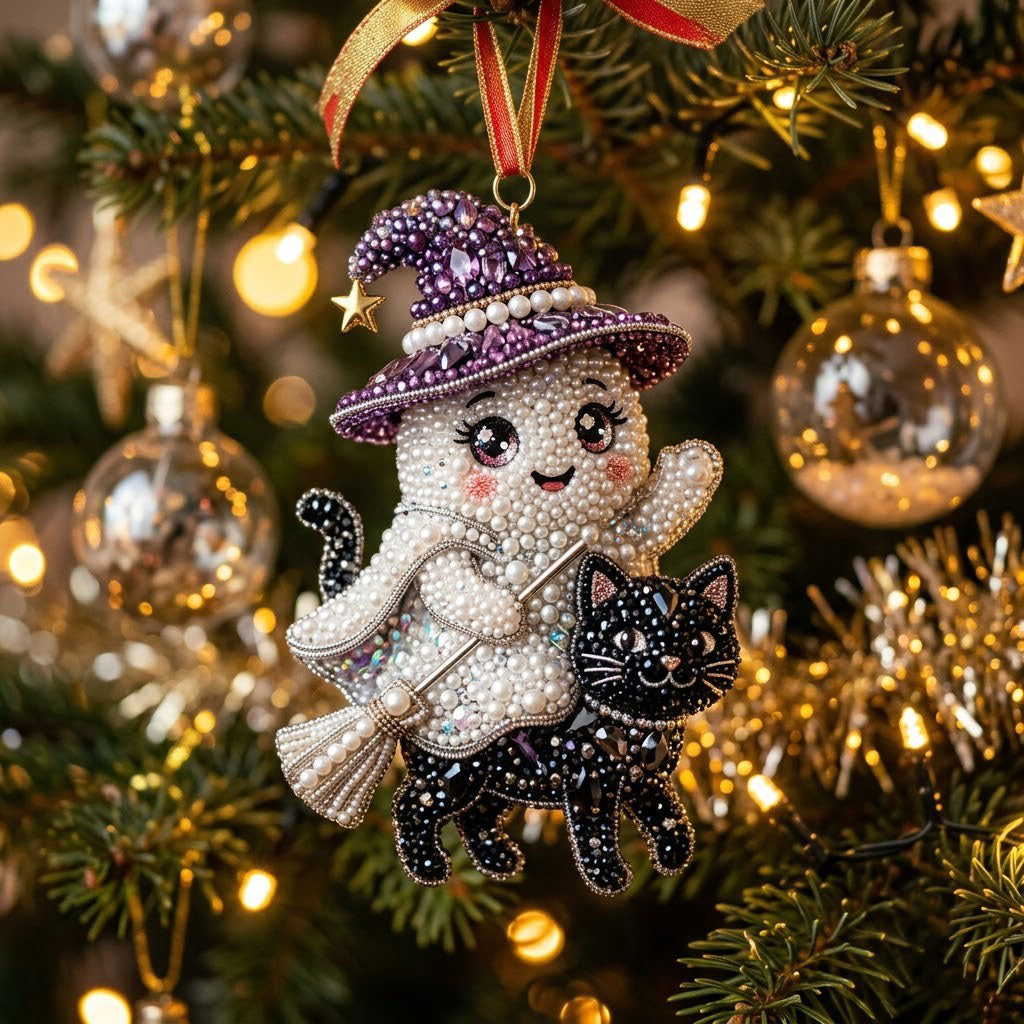 Halloween Ghost Christmas Mica Ornament GFTONMU2340