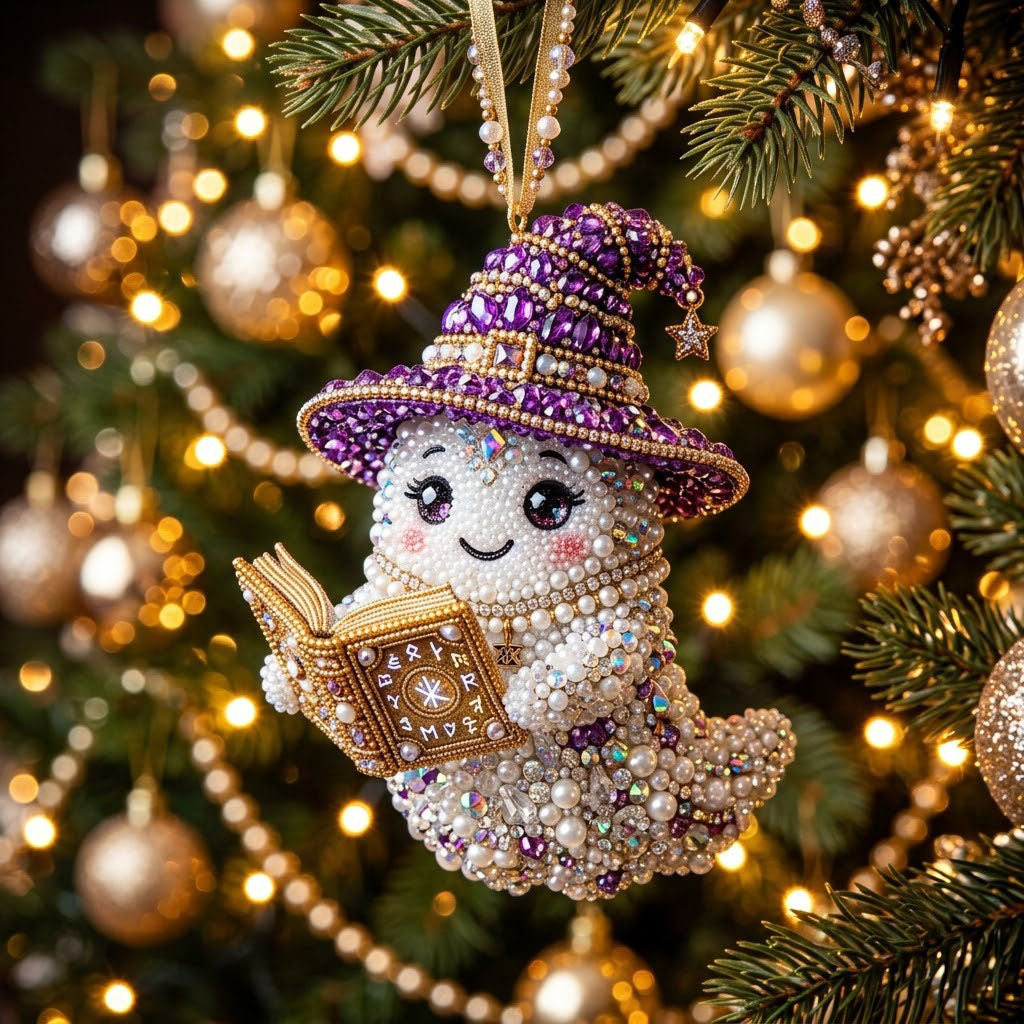 Halloween Ghost Christmas Mica Ornament GFTONMU2342